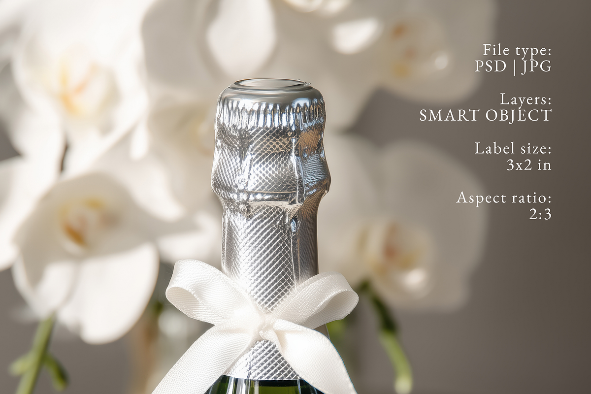 Mini Sparkling Wine Label Mockup, a Product Mockup by Serenefeeling (Photo 3 of 6)