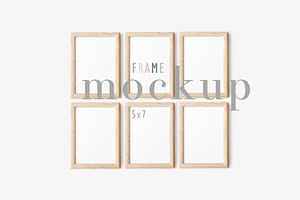 Set of 6 Frame Mockup Gallery Wall