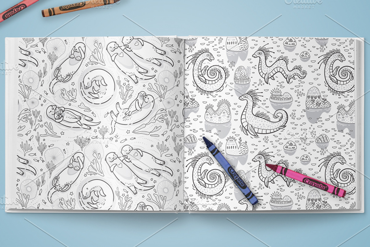 Creative Coloring Pages #2, a Pattern Graphic by PenguinHouse (Photo 10 of 11)