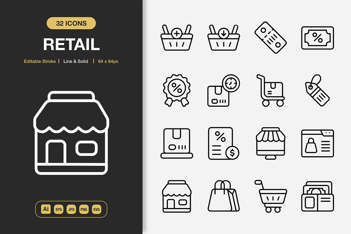 Retail Icons, an Icon by Spacepixel Creative (Photo 1 of 3)