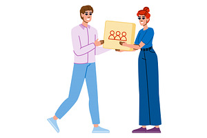 Managers giving community to each, a Person Illustration by pikepicture