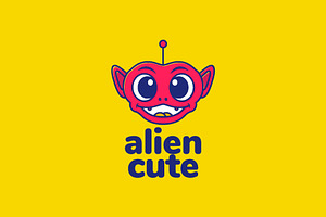 Alien Creature Space Sky Cute Logo