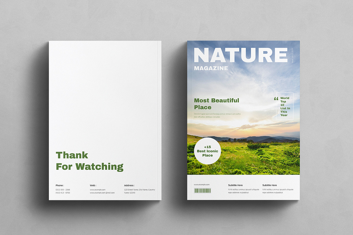 Nature Magazine Template, a Magazine Template by E-Type (Photo 7 of 7)