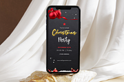 Christmas Dinner Party Mobile Invite, a Social Media Template by Adored Templates (Thumbnail 4 of 10)