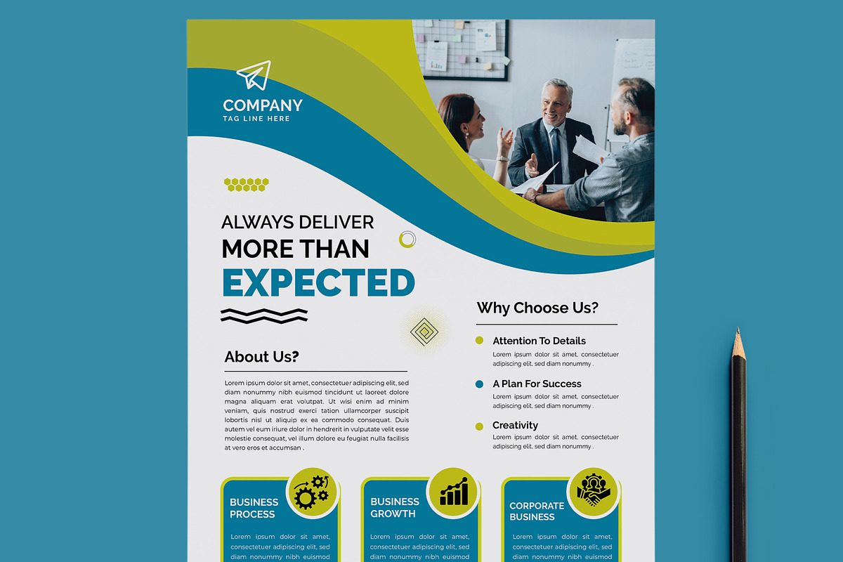 Agency Flyer Design Template, a Flyer Template by MightyDesign (Photo 2 of 8)