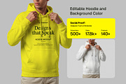 Hoodie Mockup Front View, a Hoody Mockup by Elite Mockups (Thumbnail 2 of 2)