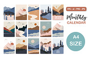 Natural calendar 2022 template, an Illustration by Piixypeach (Thumbnail 2 of 5)