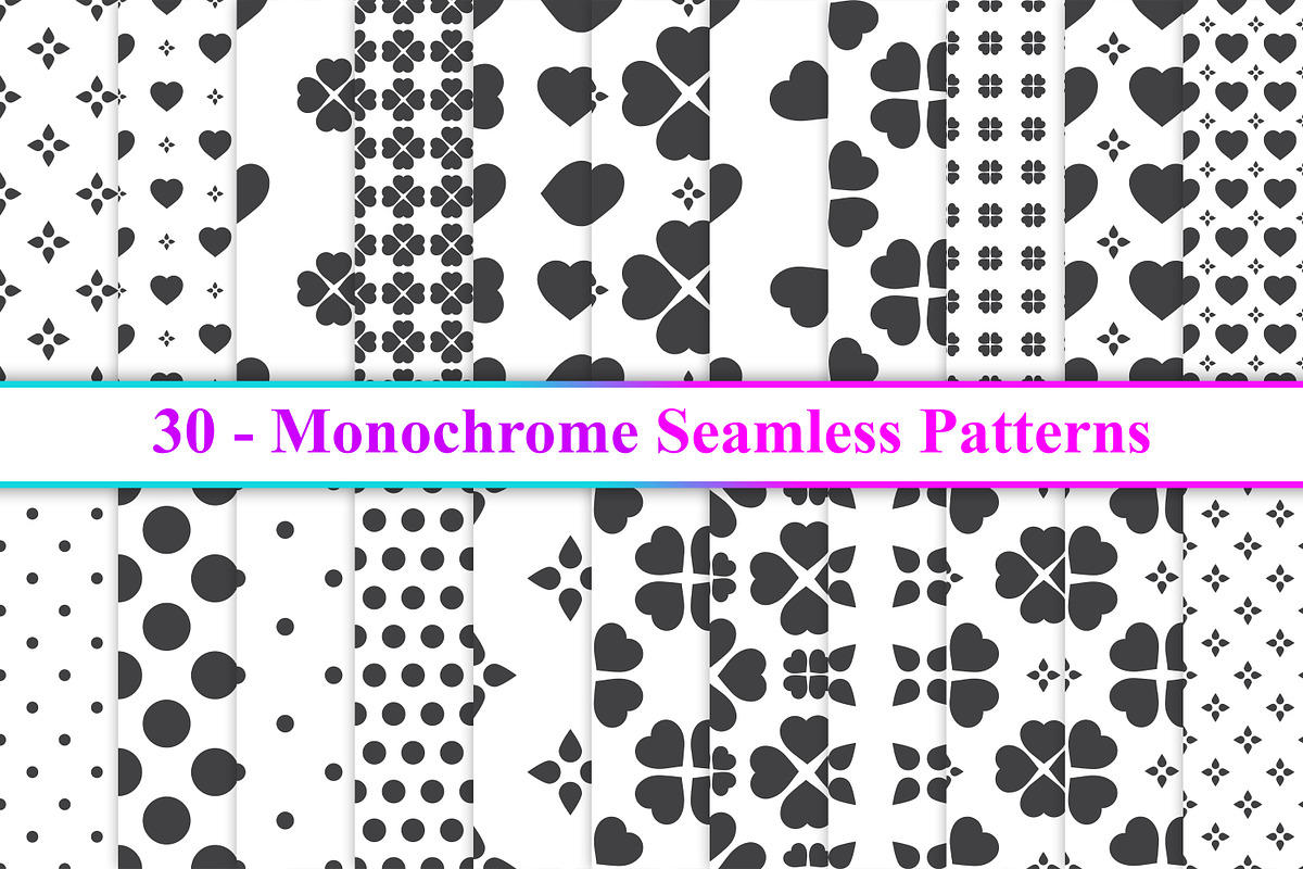 Monochrome Seamless Pattern, a Pattern Graphic by Digital Studio (Photo 1 of 7)