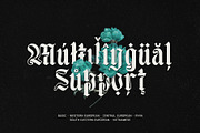 Moxy Rush Blackletter Typeface, a Blackletter Font by alit design (Thumbnail 11 of 20)