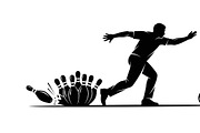 Dynamic bowling player silhouette, an Illustration by Amazin_art (Thumbnail 19 of 31)