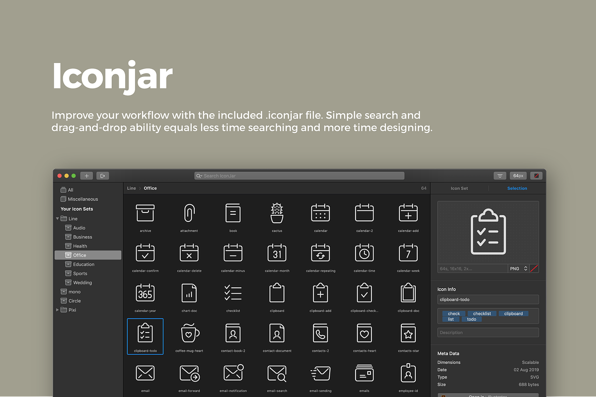 Office Icons — Pixi Line, an Outline Icon by Scott Dunlap (Photo 9 of 9)