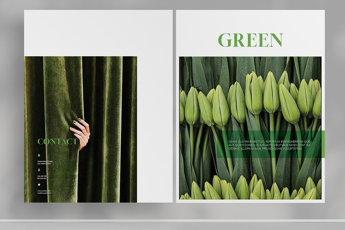 Green Studio Brochure Template, a Brochure Template by Boris Cupac (Photo 2 of 7)