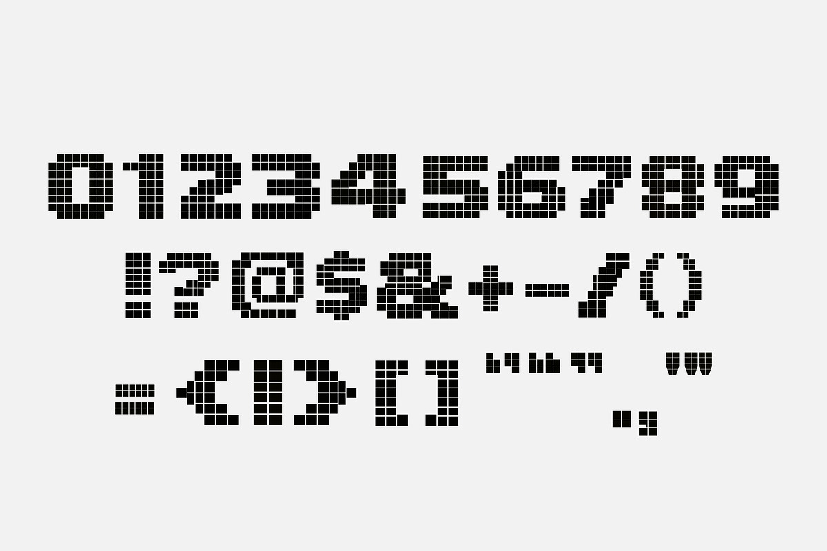 Dot Monolith Brutal, a Symbol Font by Art StoreID (Photo 3 of 10)