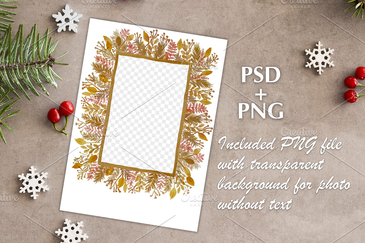 Warm Frame Photo Card PSD Template, a Card Template by PSD templates and Photos (Photo 5 of 6)