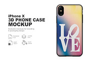 iPhone X 3d IMD Case Mockup, an iPhone Mockup by mockupbuys (Thumbnail 1 of 3)