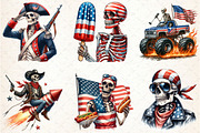 Funny 4th of July Skeleton Sublimati, an Illustration by Rose Art (Thumbnail 2 of 4)