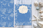 Blue Toile Ocean Set, a Texture Illustration by AlenaVlasko stock Market (Thumbnail 5 of 7)