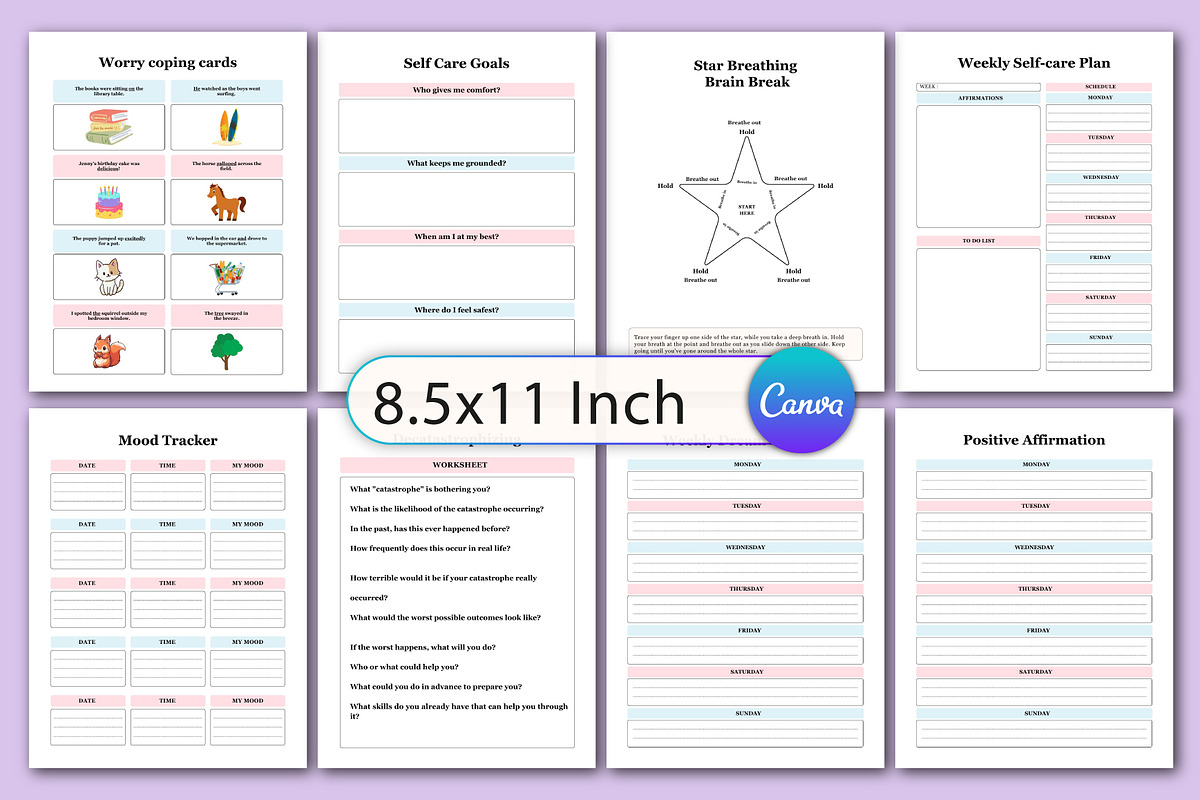 2026 CBT Anxiety Workbook & Journal, a Stationery Template by Designmela01 (Photo 5 of 6)