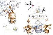 Happy Easter Spring Set 2, an Animal Illustration by Ann Art Houze (Thumbnail 1 of 15)