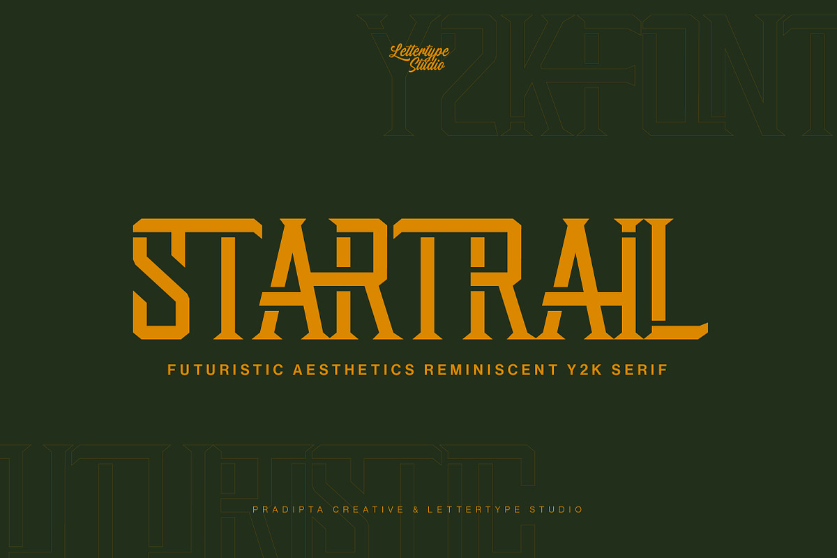 Startrail Futuristic Retro Family, a Serif Font by Lettertype Studio (Photo 1 of 15)
