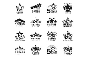 Five 5 star rating, best award, an Object Illustration by Vector Tradition