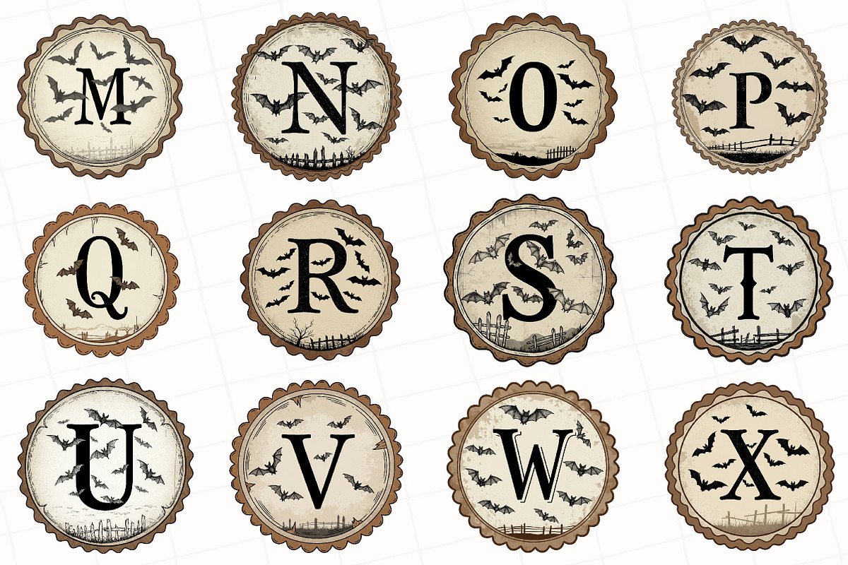 Retro Halloween Letter Clipart, an Illustration by OK Design (Photo 5 of 5)