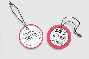 Round Label Tag Mockup