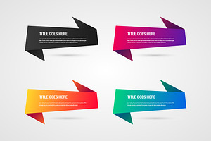 Abstract vector ribbons