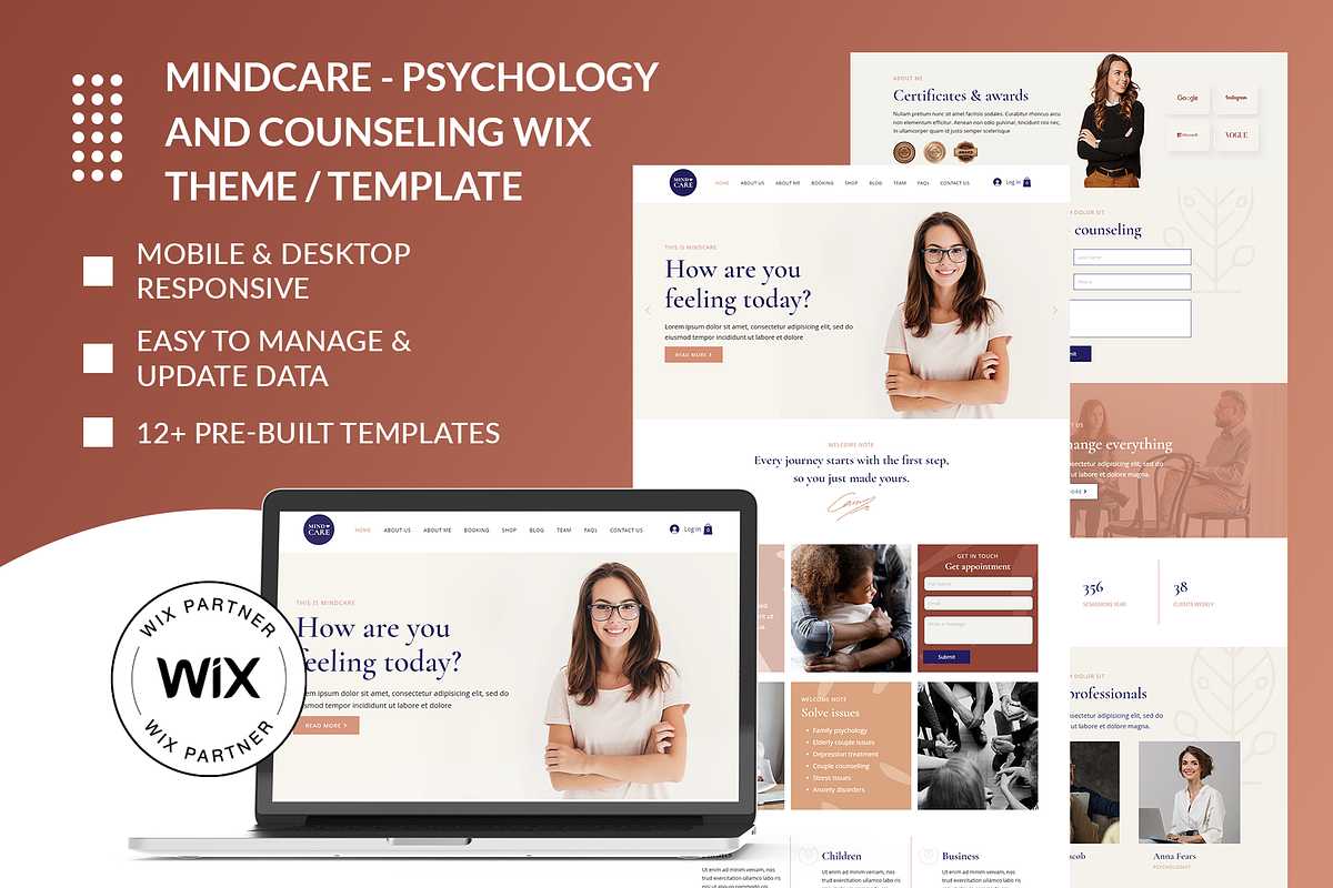 Psychology & Counseling Wix Theme, a Wix Template by Wix Creative Themes (Photo 1 of 2)