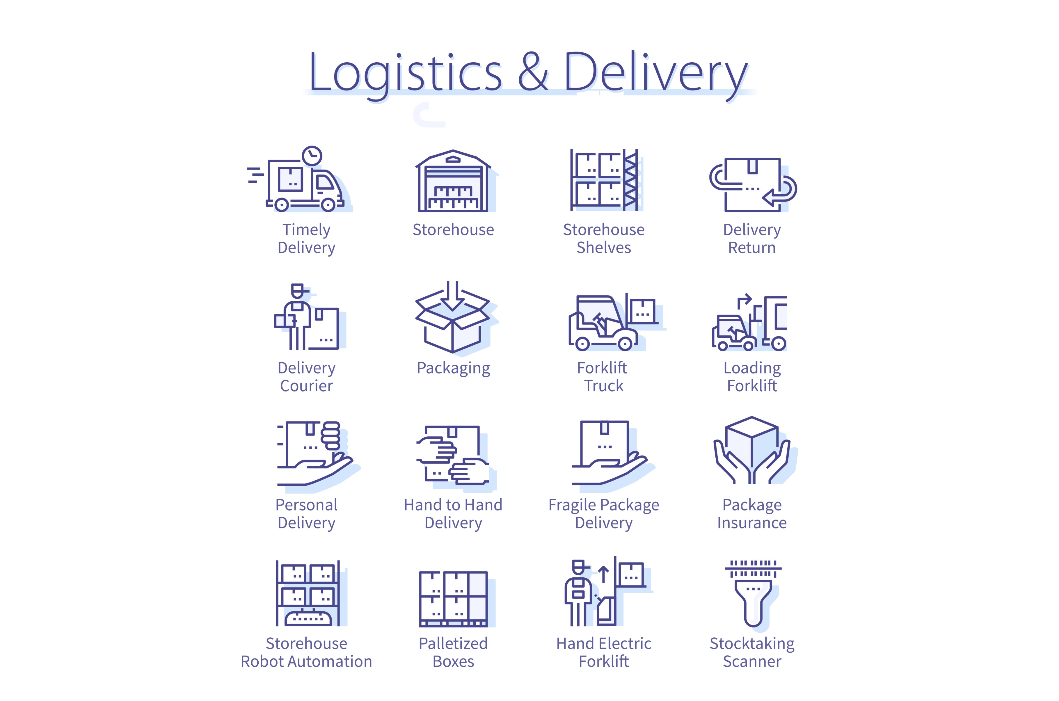 Logistics and package delivery pack | Object Illustrations ~ Creative ...
