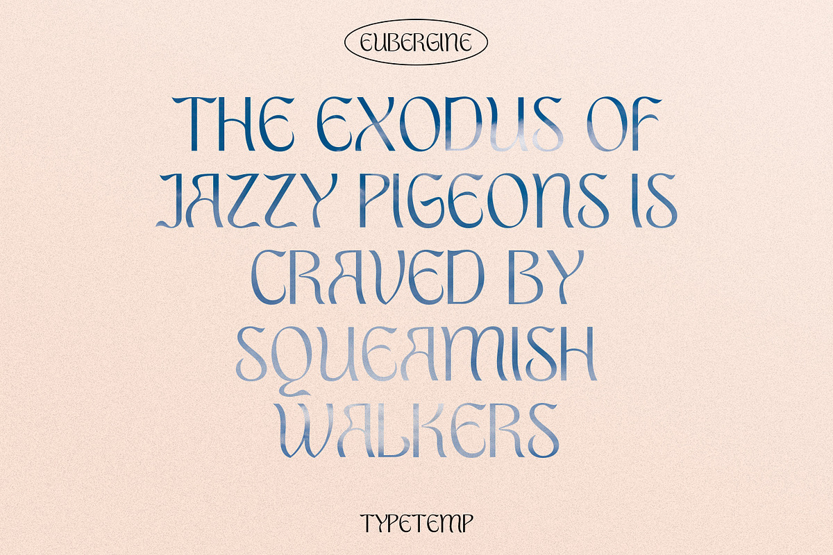 EUBERGINE - Display, a Font by Typetemp Studio (Photo 12 of 16)