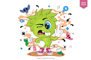 Sly cartoon boy. Tshirt, PNG., a Person Illustration by KENO Mascots (Thumbnail 2 of 3)