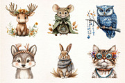 Boho Woodland Creatures Animals, an Illustration by Dream Creation (Thumbnail 5 of 7)