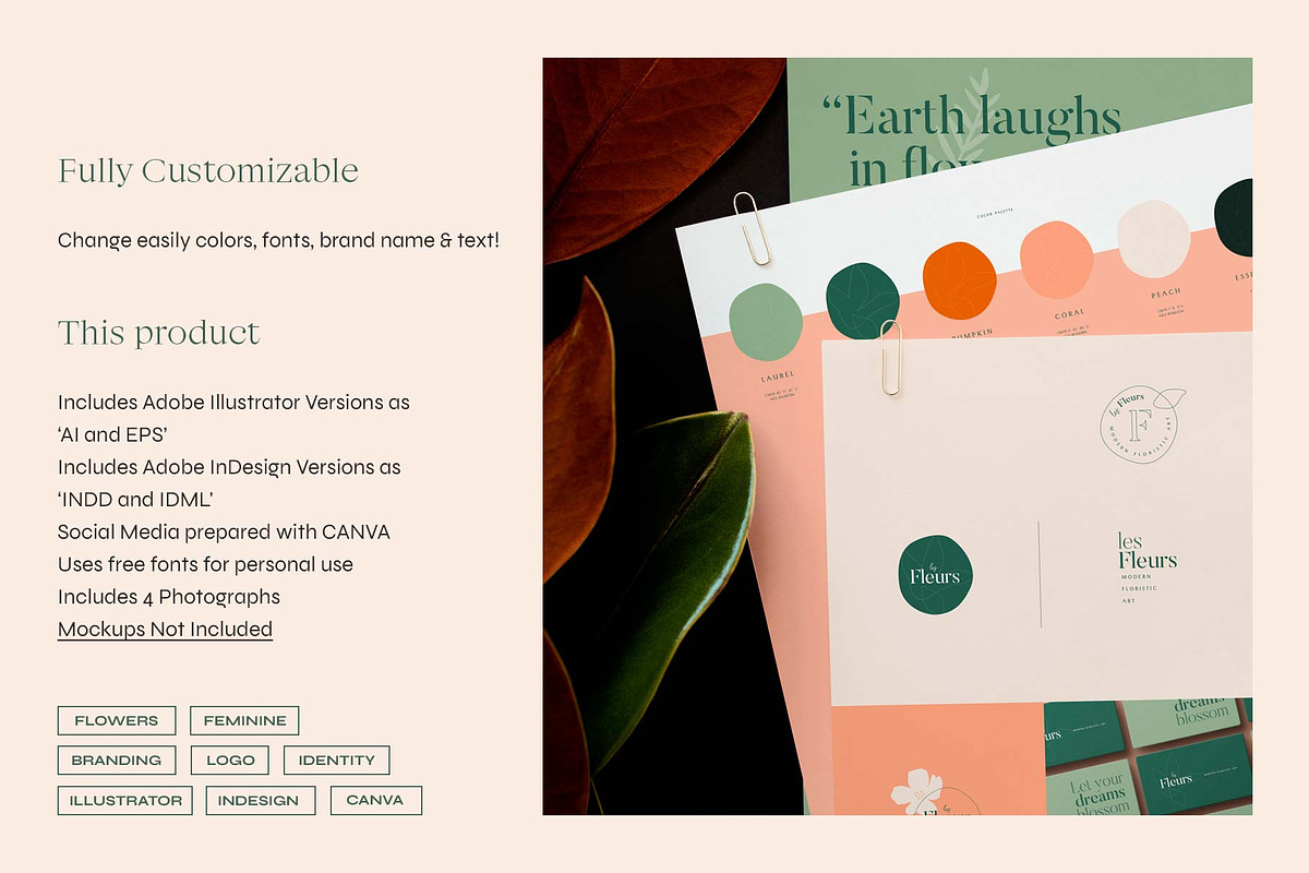 Les Fleurs | Full Identity Pack, a Branding & Logo Template by The Responsible Creatives (Photo 2 of 17)
