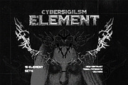 Cybersigilsm Element Set, a Decorative Illustration by Invisual Studio (Thumbnail 1 of 7)