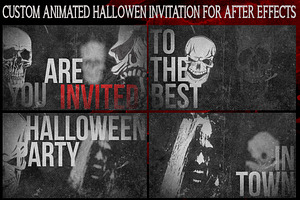 Animated Halloween Invitation Poster