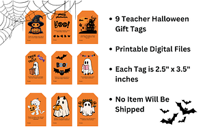 Teacher Halloween Gift Tags