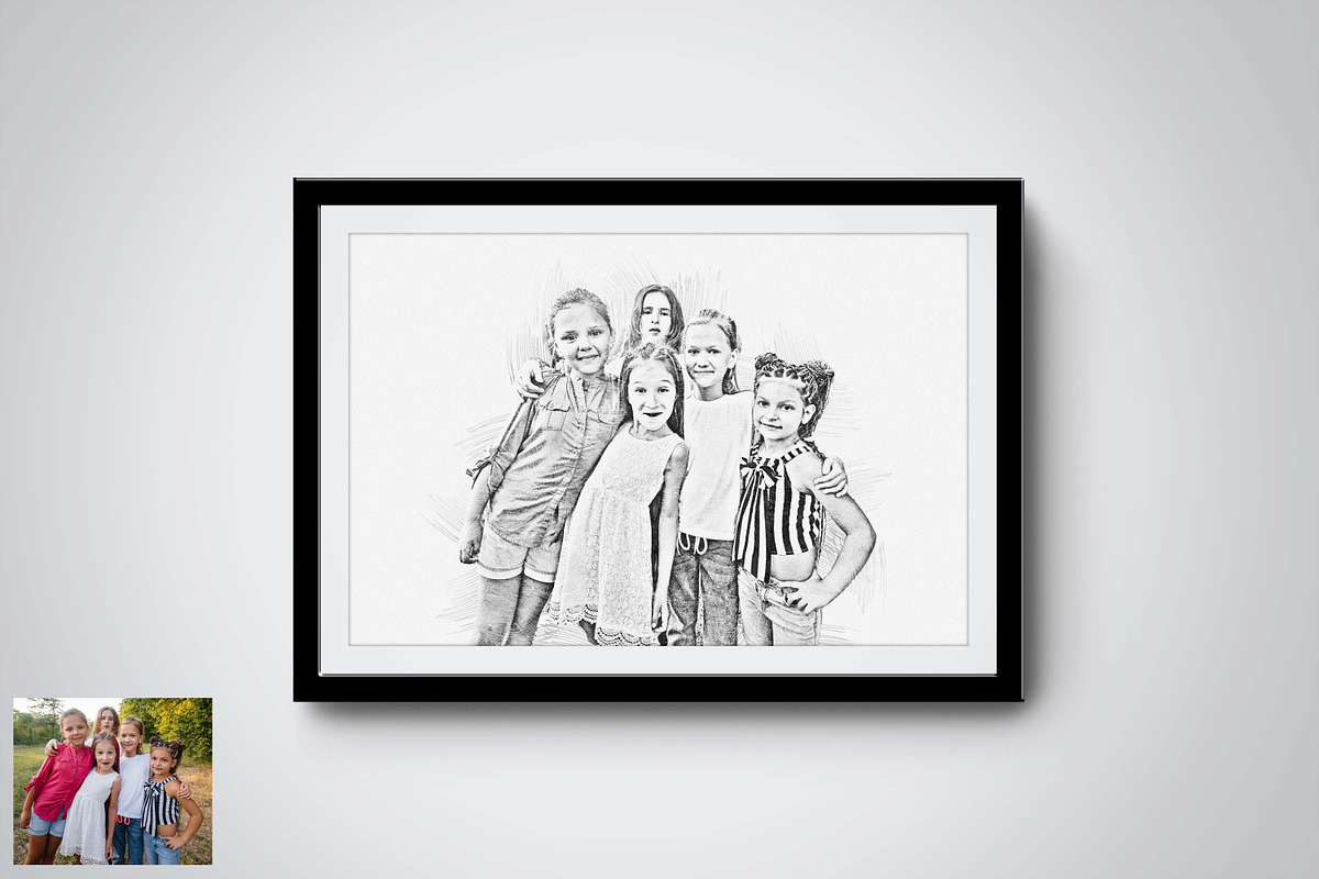 Pencil Sketch Photoshop Action, an Action Add-On by MRI STUDIO (Photo 4 of 14)