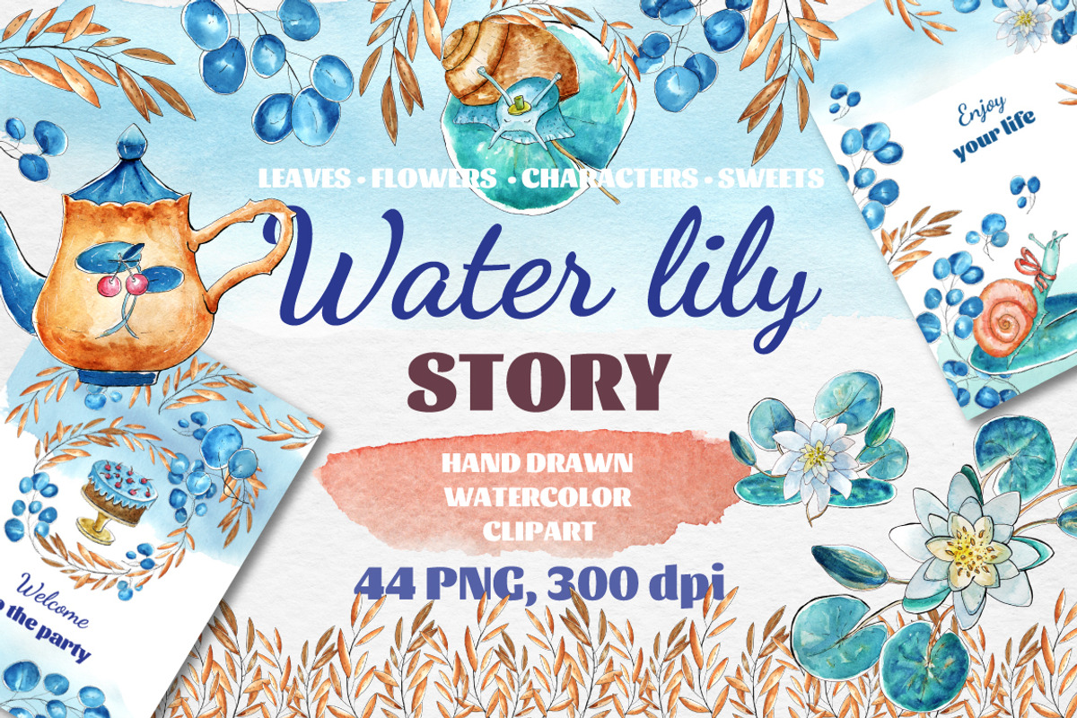 Water Lily Story, an Illustration by Gray Cat Graphics (Photo 1 of 6)