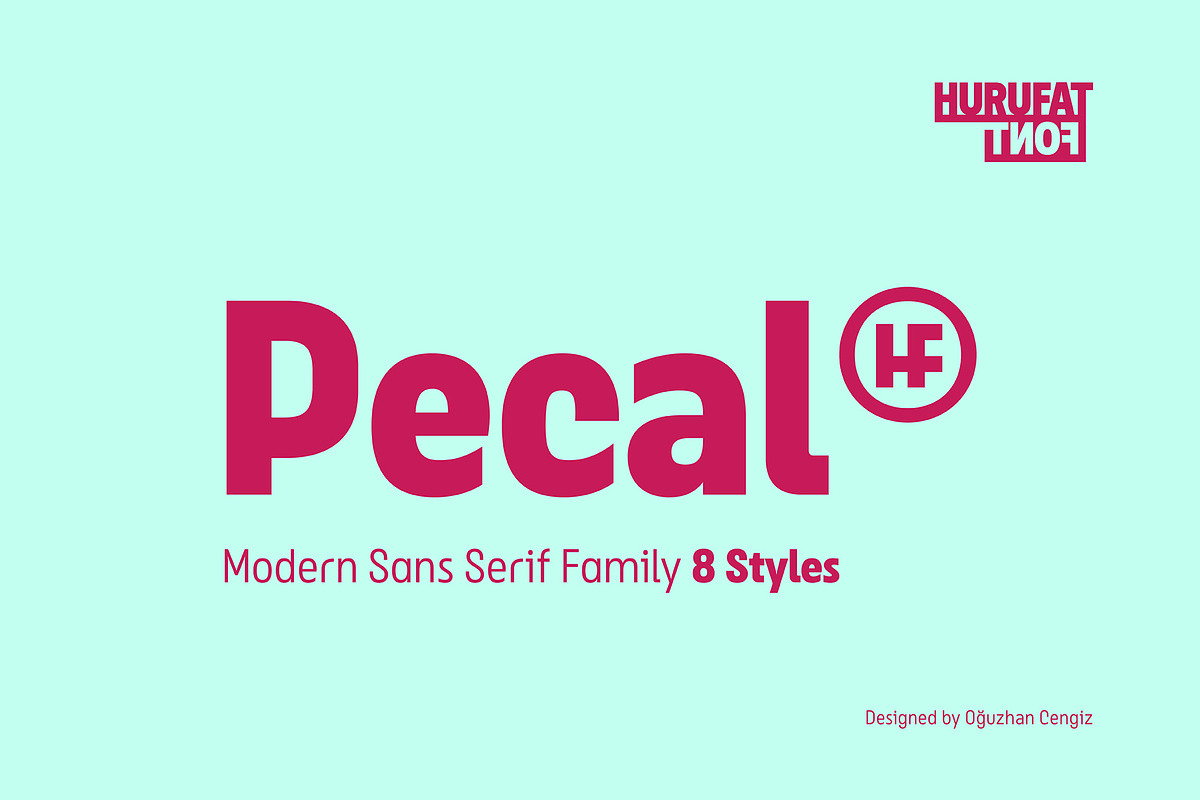 Pecal Modern Sans Serif, a Sans Serif Font by Hurufatfont (Photo 1 of 15)