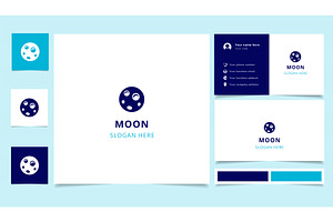 Moon Logo Design With Editable