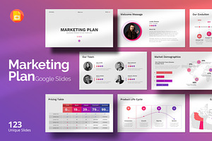 Marketing Plan Google Slides, a Presentation Template by Design Vault