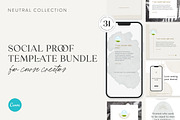 Neutral Social Proof Template Bundle, a Social Media Template by Jessica Rea (Thumbnail 1 of 3)