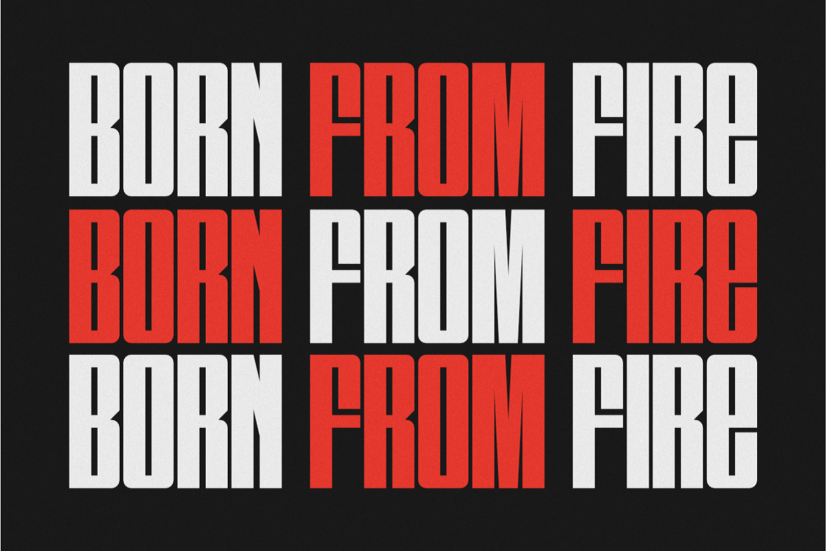 Burned - Modern Sans Serif Font, a Sans Serif Font by Pian45 Studio (Photo 3 of 8)
