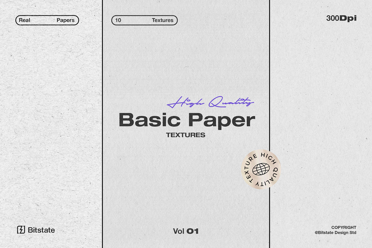 Basic Paper Textures, a Texture Graphic by Bitstate Design (Photo 1 of 4)