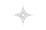 Retro Sunburst Signs Thin Line Icon, an Outline Icon by Bigmouse_art (Thumbnail 13 of 14)
