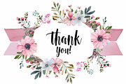 Thank You Card Set - Watercolor, an Illustration by hafijul (Thumbnail 13 of 13)