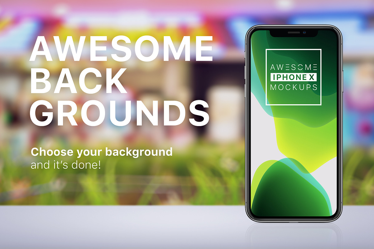 iPhone X Mockup - Front View, an iPhone Mockup by Mockups & Illustrations (Photo 9 of 17)