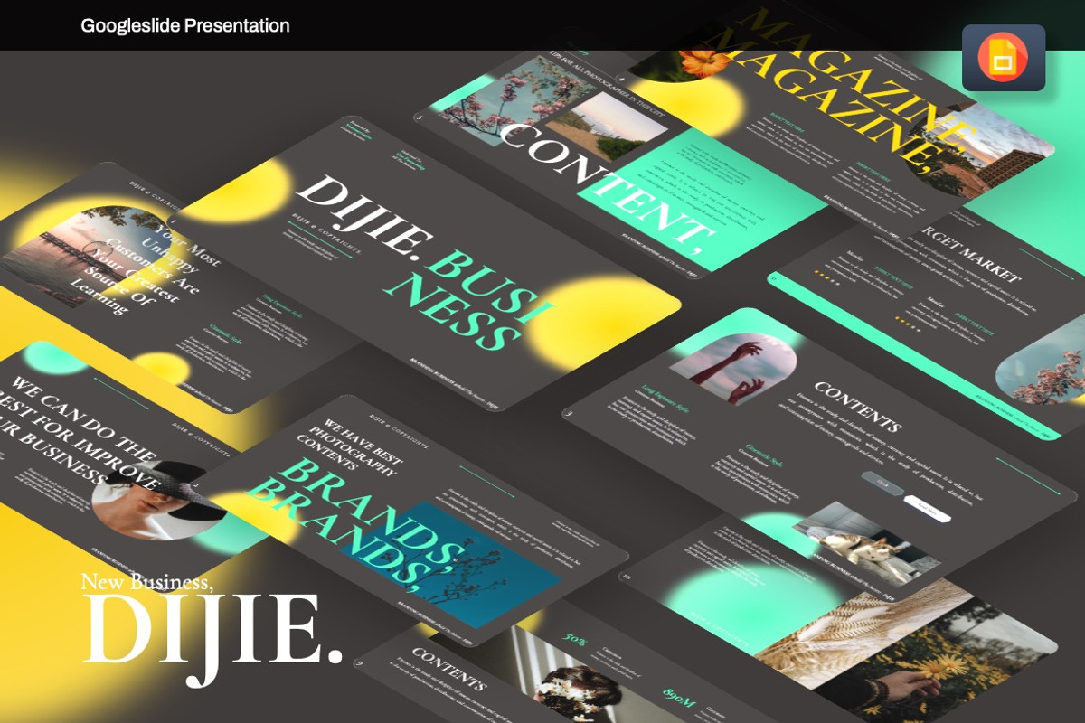 Dijie - BusinessBranding Googleslide, a Presentation Template by Dhabee (Photo 1 of 7)