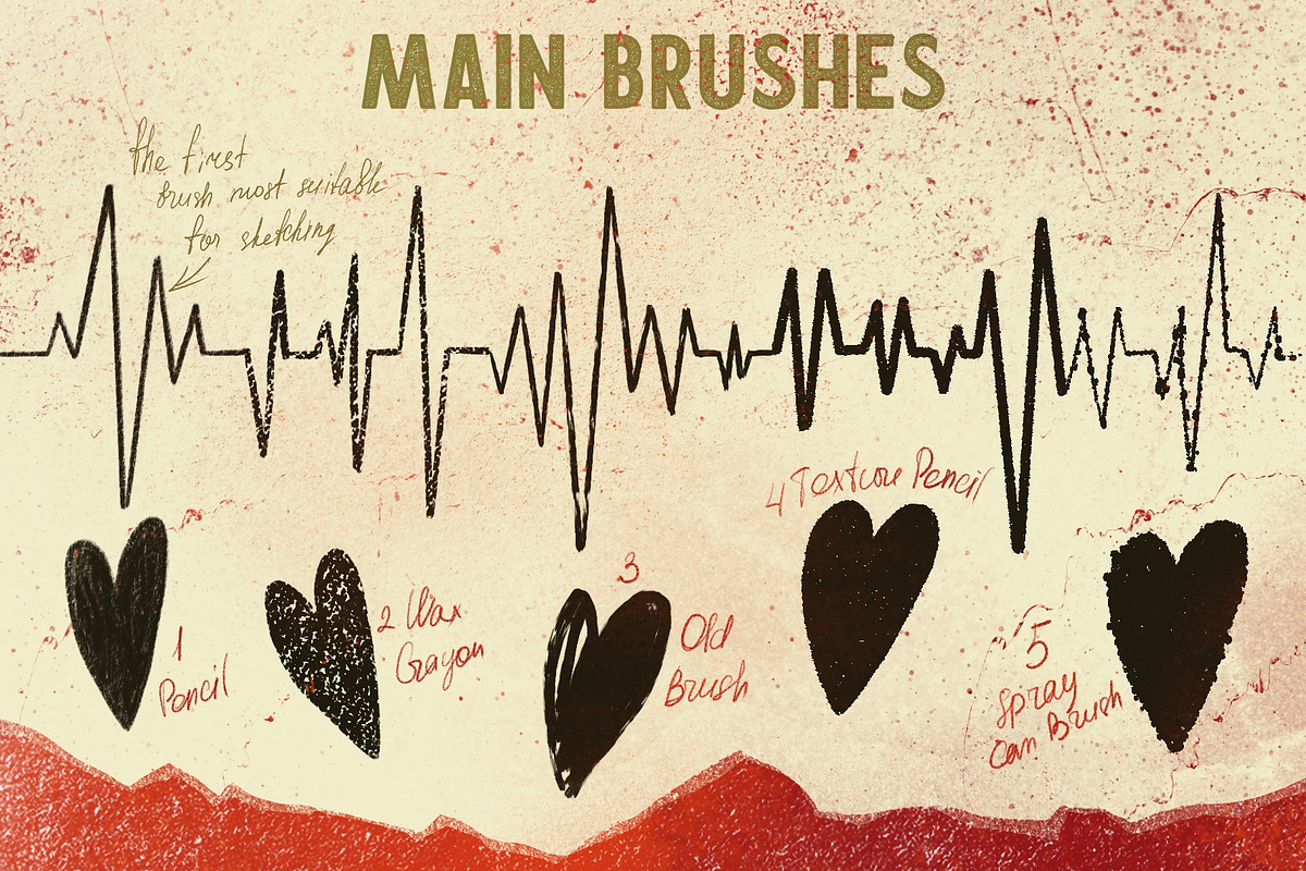Vintage Texture Brushes 2. Grunge., a Brushes & More by Maria Summer (Photo 2 of 7)